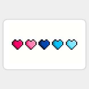 Pixel Pride Hearts Sticker